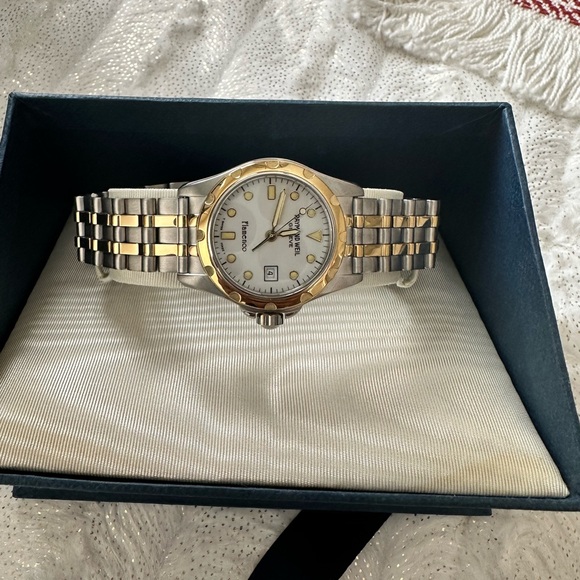 RAYMOND WEIL 5370 Ladies Geneve Flamenco Dial Two-Tone Watch - Picture 1 of 3